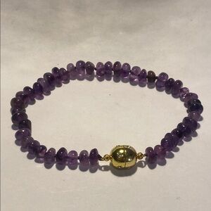 amethyst  Beaded Bracelet